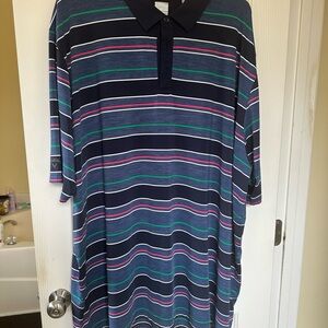 Lot of 2 Callaway Opti Dri Mens Polo Shirt Stripes 5XLT Golf Outdoor Performance